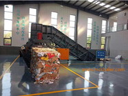 Compression and packaging of waste paper baler  waste books plastic film full automatic baler machine