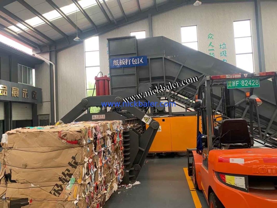 MSW horizontal baler machine scrap paper baling compactor waste paper press